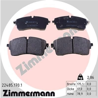 Тормозные колодки комплект ZIMMERMANN MTZ4 9 224851701 1437871439