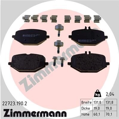 Тормозные колодки комплект ZIMMERMANN 1438511809 VW6A2 T5 227231902 изображение 0