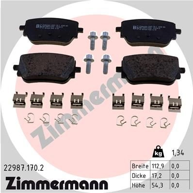 Тормозные колодки комплект ZIMMERMANN 229871702 1437874541 V LS3O изображение 0