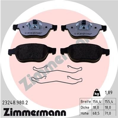 Тормозные колодки комплект ZIMMERMANN 232489802 1437870684 08 3OBBH