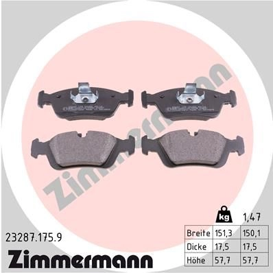 Тормозные колодки комплект ZIMMERMANN 21644 216 43 232871759 905245