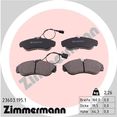 Тормозные колодки комплект ZIMMERMANN 217 99 23603 236031951 905363