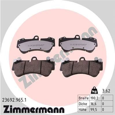 Тормозные колодки комплект ZIMMERMANN 2369 2 1424850154 Q33OH7Y 236929651