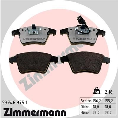 Тормозные колодки комплект ZIMMERMANN UFSBT4 F 237469751 1437873265 изображение 0