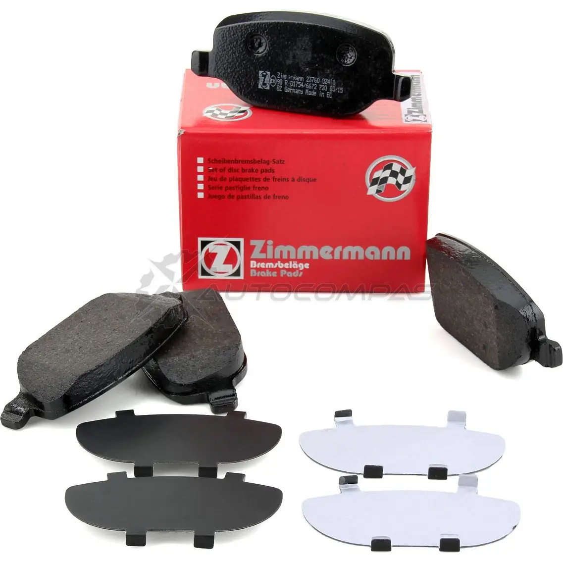 Тормозные колодки комплект ZIMMERMANN 905416 2QY4D1 237601751 2 3760