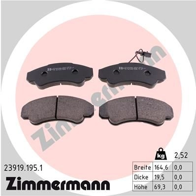 Тормозные колодки комплект ZIMMERMANN 239191951 23920 23 919 905473