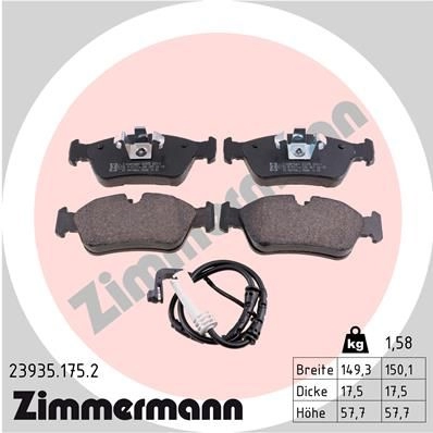 Тормозные колодки комплект ZIMMERMANN 23999 239351752 905484 239 35