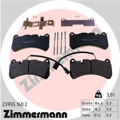 Тормозные колодки комплект ZIMMERMANN 239551602 1438511562 BA 3YAGO