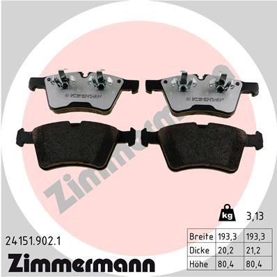 Тормозные колодки комплект ZIMMERMANN IK SE4R9 1437872325 241519021