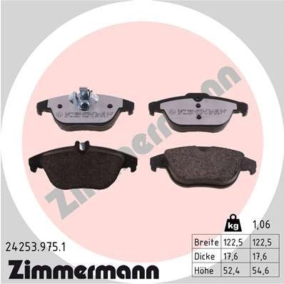 Тормозные колодки комплект ZIMMERMANN 24254 2425 3 1424405405 242539751