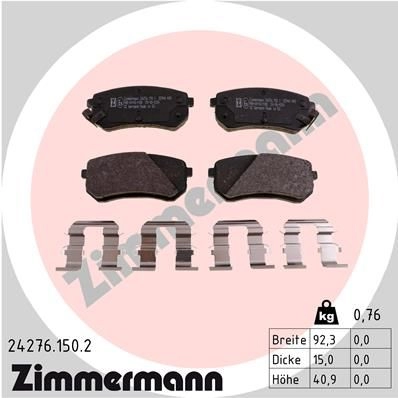Тормозные колодки комплект ZIMMERMANN 905583 242761502 24 276 24479