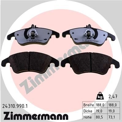 Тормозные колодки комплект ZIMMERMANN 1437870716 G W34E 243109901