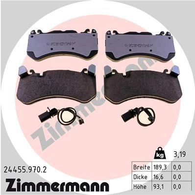 Тормозные колодки комплект ZIMMERMANN 244559702 1437871167 5MC5M 1 изображение 0