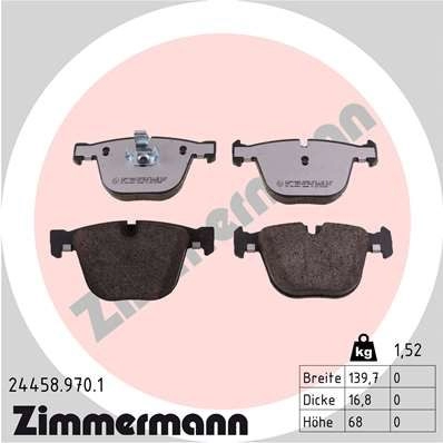 Тормозные колодки комплект ZIMMERMANN 24495 244589701 1424405412 2445 8