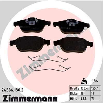 Тормозные колодки комплект ZIMMERMANN 1424405416 245361802 24536 2 3245