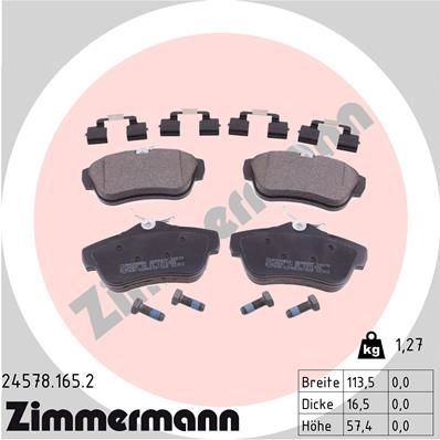 Тормозные колодки комплект ZIMMERMANN 2457 8 YS3DXM 245781652 905687 изображение 0