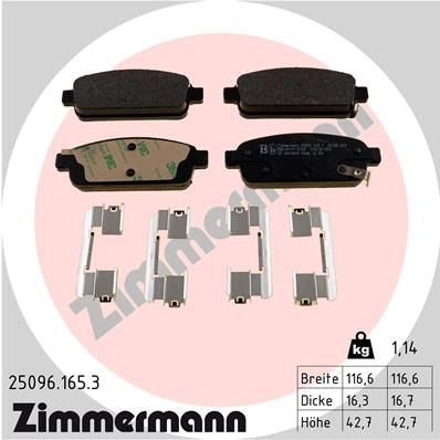 Тормозные колодки комплект ZIMMERMANN 1437870944 2P4HY U 250961653 изображение 0