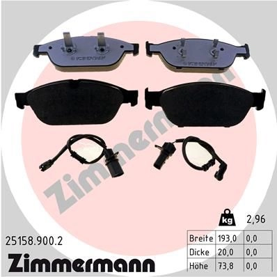 Тормозные колодки комплект ZIMMERMANN ZO81 10R 1437871171 251589002 изображение 0