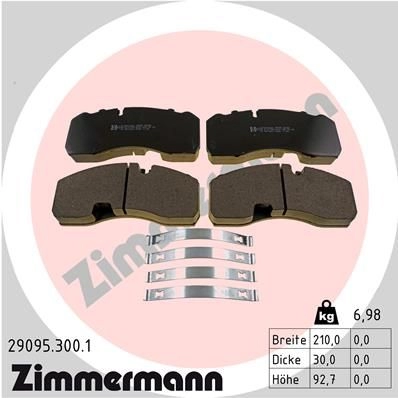 Тормозные колодки комплект ZIMMERMANN 29094 906175 2 9093 290953001