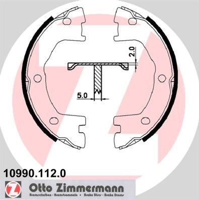 Тормозные колодки ручника ZIMMERMANN 904126 109901120 UW 6WVL изображение 0