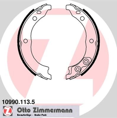 Тормозные колодки ручника ZIMMERMANN 904136 2ZXWO 2D 109901135