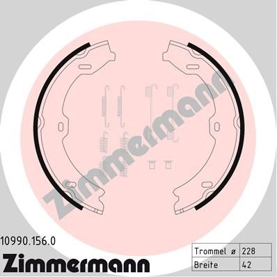 Тормозные колодки ручника ZIMMERMANN H3 7503 109901560 904219 изображение 0