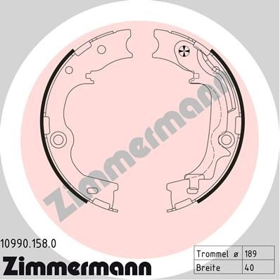 Тормозные колодки ручника ZIMMERMANN 109901580 904238 I5 R8H изображение 0