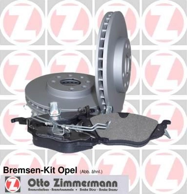 Тормозные диски + колодки ZIMMERMANN 640422600 907648 EE KFT7