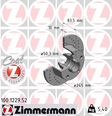 Тормозной диск ZIMMERMANN 903902 O ORP6 100122952