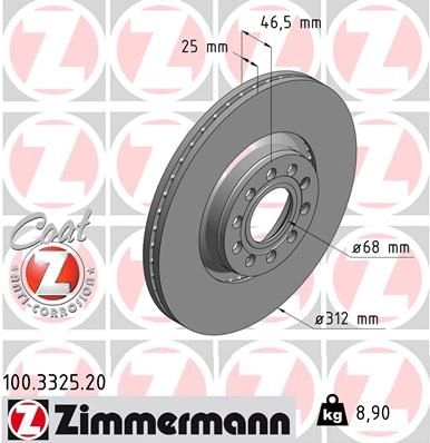 Тормозной диск ZIMMERMANN P 36JST 100332520 903996 изображение 0