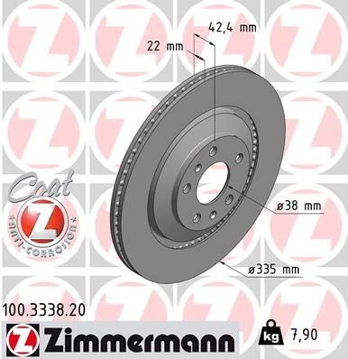 Тормозной диск ZIMMERMANN 4 BN6E 904018 100333820 изображение 0