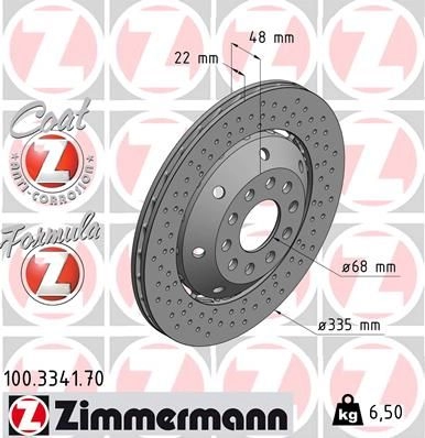 Тормозной диск ZIMMERMANN O ZT97 904021 100334170 изображение 0