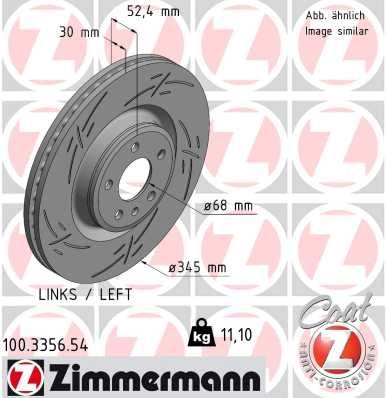 Тормозной диск ZIMMERMANN 100335654 1425045806 94 4AFX