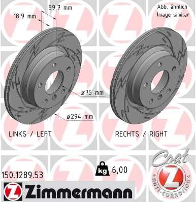 Тормозной диск ZIMMERMANN 1425045811 150128953 57IHP N изображение 0