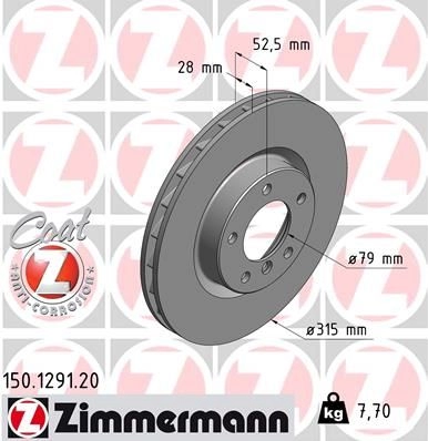 Тормозной диск ZIMMERMANN 904339 IW90B TA 150129120 изображение 0