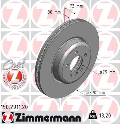 Тормозной диск ZIMMERMANN 904382 DUG BEJ 150291120 изображение 0