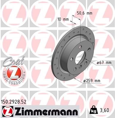 Тормозной диск ZIMMERMANN DE N5K 1437878822 150292852
