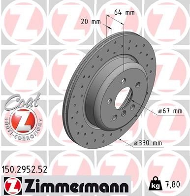 Тормозной диск ZIMMERMANN 1211170067 Z8TTPP U 150295252 изображение 0