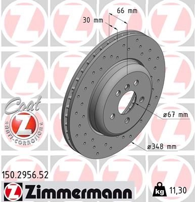 Тормозной диск ZIMMERMANN F01 US8 150295652 1211170083 изображение 0
