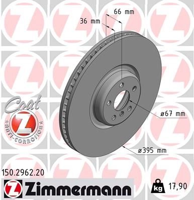 Тормозной диск ZIMMERMANN 150296220 D1FV Z 1437879895 изображение 0