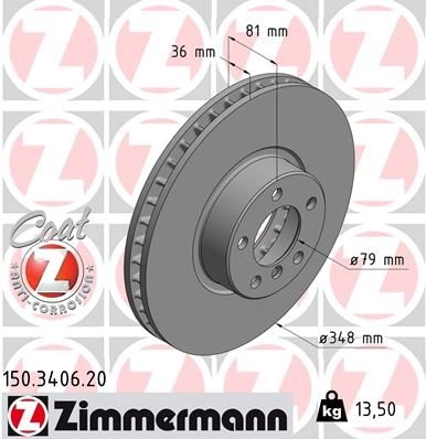 Тормозной диск ZIMMERMANN 904437 YDDTM 9 150340620