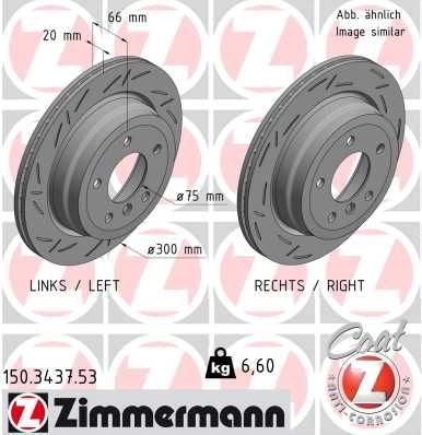 Тормозной диск ZIMMERMANN AO Z66 1425045822 150343753