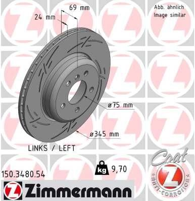 Тормозной диск ZIMMERMANN U M712 1425045837 150348054