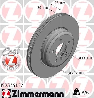 Тормозной диск ZIMMERMANN 1211170687 150349132 LYGS 65