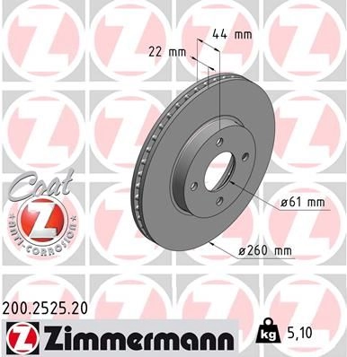 Тормозной диск ZIMMERMANN 904703 200252520 HDARR T изображение 0