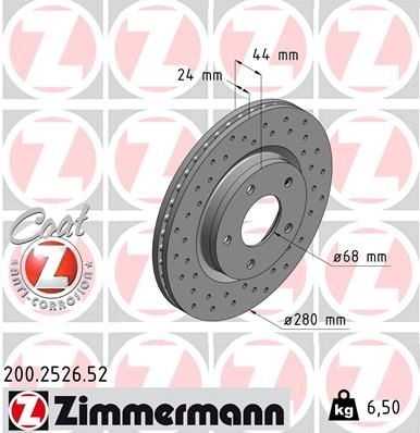 Тормозной диск ZIMMERMANN 200252652 QCUQZW P 904705 изображение 0