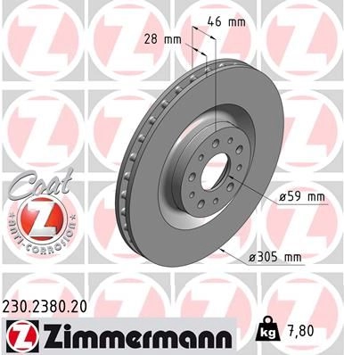 Тормозной диск ZIMMERMANN A48XA4 S 230238020 905126 изображение 0