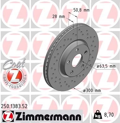 Тормозной диск ZIMMERMANN 905849 JRHTGM P 250138352 изображение 0