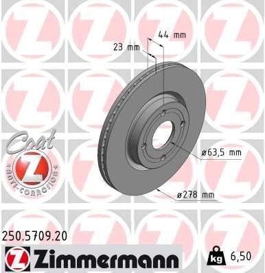 Тормозной диск ZIMMERMANN 1440004139 250570920 V ZB3J