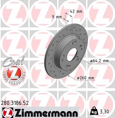 Тормозной диск ZIMMERMANN CRTQ6 ZM 1211189621 280318652
